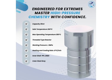 PPL Lined Hydrothermal Autoclave Reactor