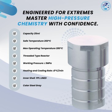 PPL Lined Hydrothermal Autoclave Reactor