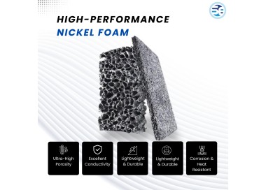 High-porosity nickel foam for battery electrodes