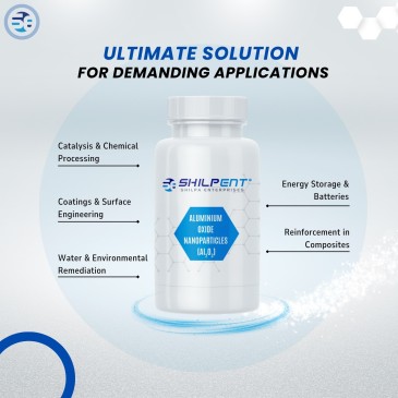 White aluminum oxide nanomaterial close-up