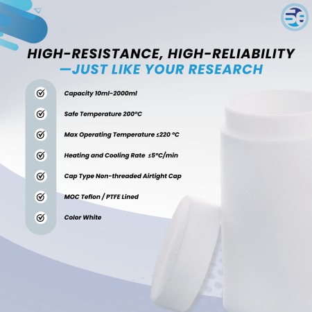 PTFE chamber insert for hydrothermal synthesis