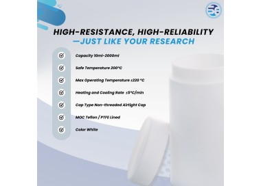 PTFE chamber insert for hydrothermal synthesis
