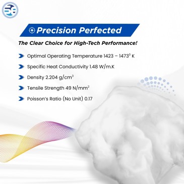 Loose quartz fiber wool for high temperature applications