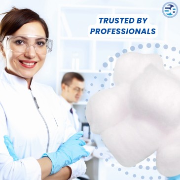 White quartz wool for scientific and industrial use