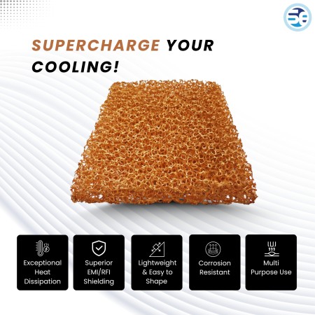 High porosity copper foam for thermal management