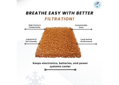 Lightweight copper foam material close-up