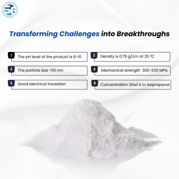 White silica nanomaterial close-up