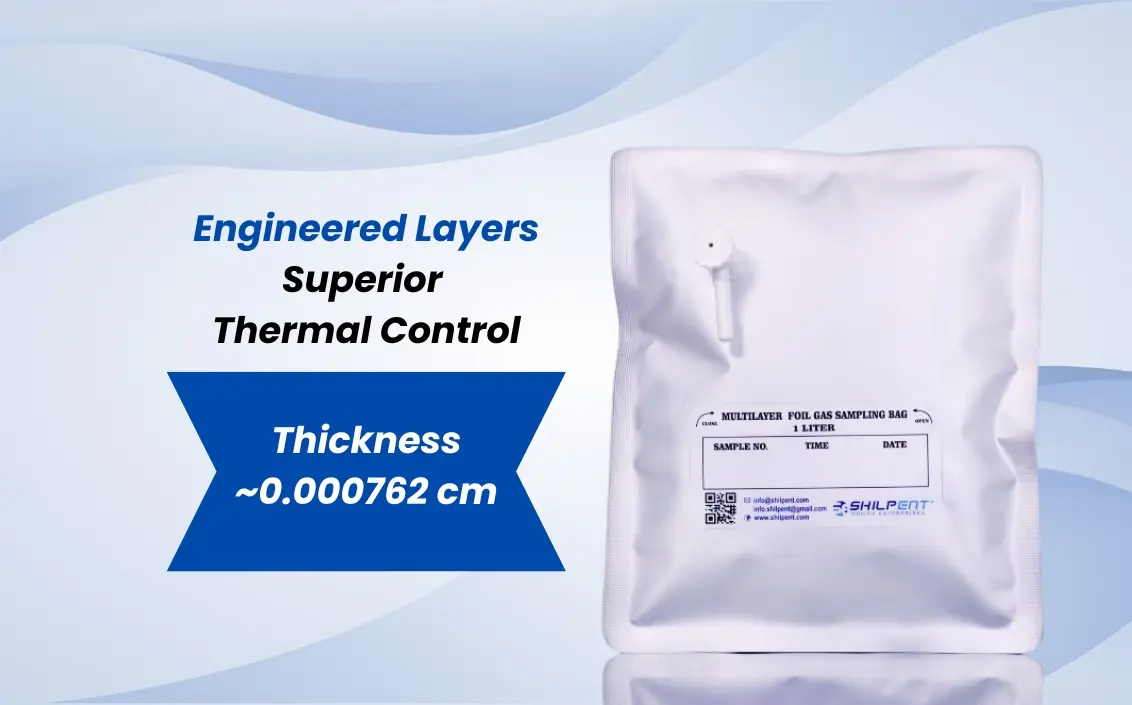 Aluminum Multi Foil Gas Sampling Bags